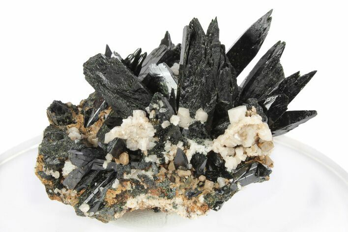 Sharp Aegirine Crystals on Feldspar - Malawi #246547